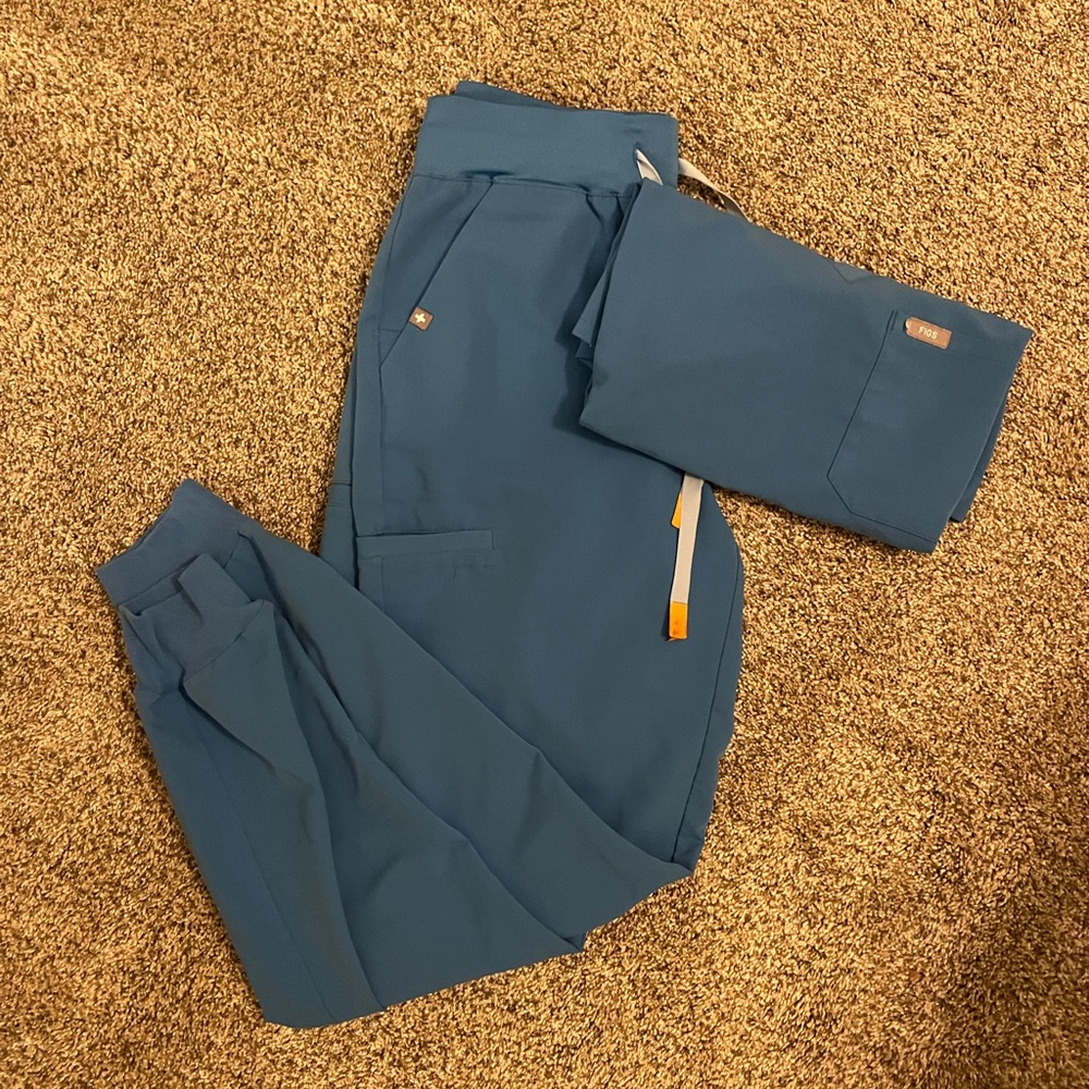 Figs Scrub Set Capri Blue